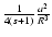 $ {1 \over 4 (s+1)} {a^2
\over R^3} $