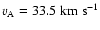 $v_{\rm A}=33.5 \;\rm km \; s^{-1}$