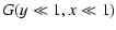 $\displaystyle G(y \ll 1, x \ll 1)$