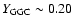 $Y_{\rm GGC} \sim 0.20$