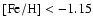 ${\rm [Fe/H]}< -1.15$