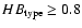 $HB_{\rm type}\geq0.8$