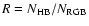$R=N_{\rm HB}/N_{\rm RGB}$