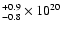 $^{+0.9}_{-0.8}
\times 10^{20}$