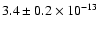 $3.4\pm0.2\times10^{-13}$