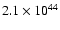 $2.1\times10^{44}$