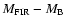 $M_{\rm FIR} - M_{\rm B}$