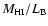 $M_{\rm HI}/L_{\rm B}$