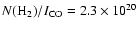 $N({\rm H}_2)/I_{\rm CO}= 2.3 \times 10^{20}$