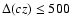 $\Delta(cz) \le 500$