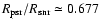 $R_{\rm psr}/R_{\rm snr}\simeq 0.677$