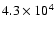 $4.3\times 10^4$