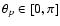 $\theta_{p} \in [0,\pi]$