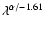 $\lambda ^{{\alpha}/-1.61}$