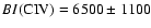 $BI\rm (CIV) =6500 \pm1100$
