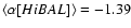 $\langle \alpha [HiBAL]\rangle = -1.39$