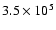 $3.5\times 10^5$