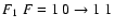 $F_1 ~ F = 1~0
\rightarrow 1~1$