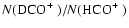 $N(\hbox{${\rm DCO}^+$ })/N(\hbox{${\rm HCO}^+$ })$