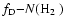 $f_{\rm D}{-}N(\hbox{${\rm H}_2$ })$