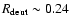 $R_{\rm deut} \sim
0.24$