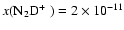 $x(\hbox{${\rm N}_2{\rm D}^+$ }) = 2\times10^{-11}$