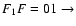 $F_1F = 01\rightarrow$