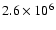 $2.6\times10^6$