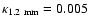 $\kappa_{\rm 1.2~mm} =
0.005$