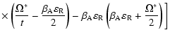 $\displaystyle \times \left(\frac{\Omega^{*}}{t} - \frac{\beta_{\rm A} \varepsil...
...R}\left(\beta_{\rm A} \varepsilon_{\rm R} + \frac{\Omega^{ *}}{2}\right)\biggl]$