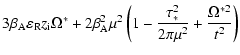 $\displaystyle 3\beta _{\rm A} \varepsilon _{\rm R} z_{\rm i} \Omega ^{ *} + 2\b...
...1 - \frac{\tau _{ *} ^{2}}{2\pi \mu ^{2}} +
\frac{\Omega ^{ * 2}}{t^{2}}\right)$