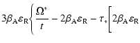 $\displaystyle 3\beta _{\rm A} \varepsilon _{\rm R} \Biggl\{\frac{\Omega ^{*}}{t...
...A} \varepsilon _{\rm R} - \tau_{ *} \biggl[2\beta _{\rm A} \varepsilon _{\rm R}$