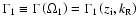 $\Gamma _{1} \equiv \Gamma \left( {\Omega _{1}}
\right) = \Gamma _{1} \left( {z_{\rm i} ,k_{\rm R}} \right)$