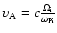 $\upsilon _{\rm A} = c{\frac{{\Omega _{\rm i}}} {{\omega _{\rm Pi}}} }$