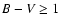 $B-V \ge 1$