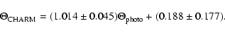 \begin{displaymath}\Theta_{{\rm CHARM}} = (1.014\pm0.045) \Theta_{{\rm photo}} + (0.188\pm0.177).
\end{displaymath}