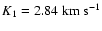 $K_{1}=2.84 ~{\rm km~s}^{-1}$