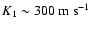 $K_{1}\sim 300~{\rm m~s}^{-1}$