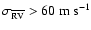 $\sigma_{\overline{\rm RV}}> 60 ~{\rm m~s}^{-1}$