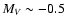 $M_{V} \sim -0.5$