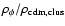 $\rho_\phi /\rho_{\rm cdm,clus}$