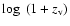 $\log~ (1+z_{\rm v})$