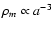 $\rho _{m} \propto a^{-3}$
