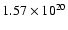 $1.57\times10^{20}$