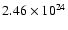 $2.46\times10^{24}$