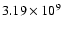 $3.19\times10^{9}$
