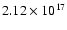 $2.12\times10^{17}$