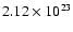 $2.12\times10^{23}$