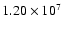 $1.20\times10^{7}$