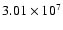 $3.01\times10^{7}$